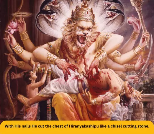 hiranyakashipor vakshaha shila-tanka-nakhalaye