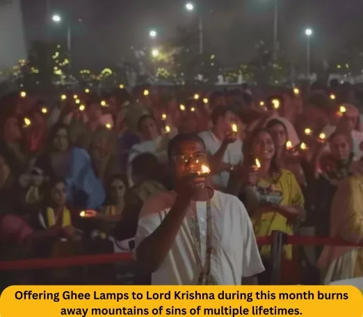 Glories of offering Ghee Lamp to Lord Krishna
