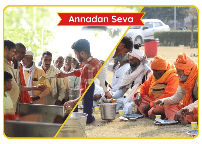 Serve the revered sadhus & pilgrims on this most auspicious day.